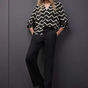 Blouse avec motif en zigzag