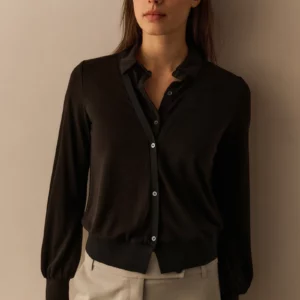 Chemisier en jersey avec effet de superposition