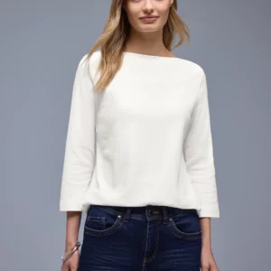 T-shirt à structure côtelée