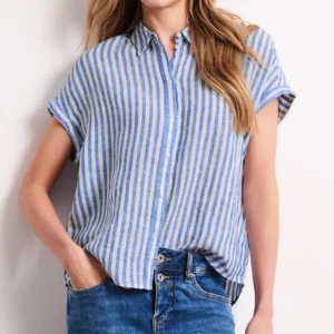 Blouse en lin rayée