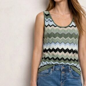 Top en maile zig-zag