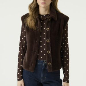 Gilet duveteux marron