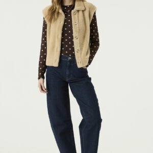 Gilet duveteux beige
